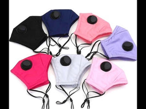 NEW! MASK COTTON PLAIN BREATHABLE PROTECTIVE FACE MASKS  with removable filter